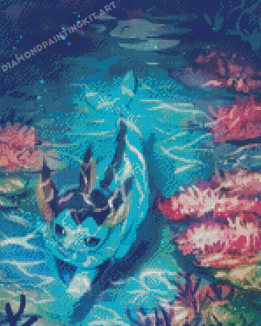 Vaporeon Swimming Diamond Paintings