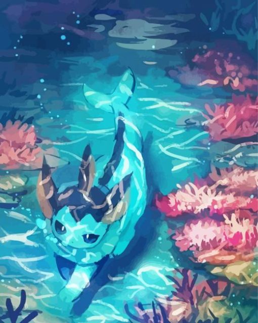 Vaporeon Swimming Diamond Paintings