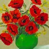 Vase With Red Poppies Diamond Paintings