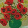 Vase With Red Poppies Diamond Paintings