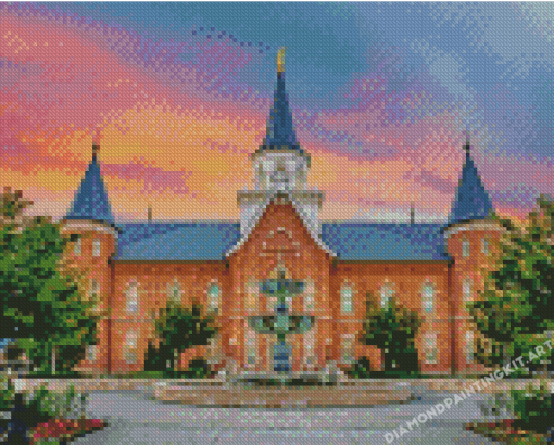 Vernal Utah Temple Sunset Diamond Paintings