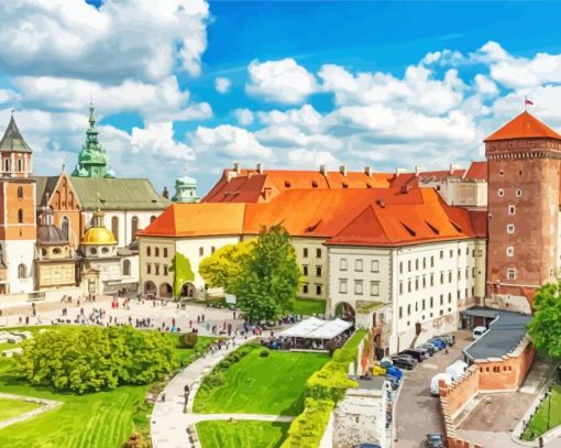 Wawel Royal Castle Poland Buildings Diamond Paintings