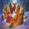 Winter Christmas Fairies Diamond Paintings