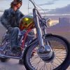 Aesthetic Boy With Bike Diamond Paintings