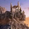 Aesthetic Cliff Side Castle Diamond Paintings