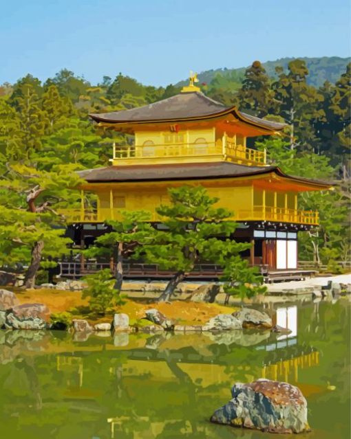 Aesthetic Golden Palace Japan Diamond Paintings