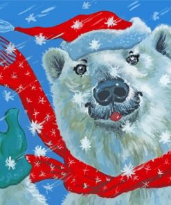 Aesthetic Christmas Polar Bear Diamond Paintings