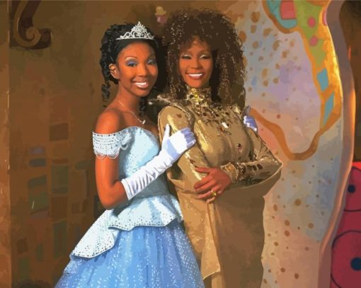 Black Cinderella With Whitney Houston Diamond Paintings