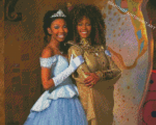 Black Cinderella With Whitney Houston Diamond Paintings