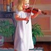 Blonde Girl Playing Violin Diamond Paintings