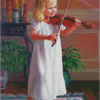 Blonde Girl Playing Violin Diamond Paintings