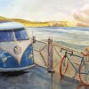 Blue Campervan Vw Diamond Paintings