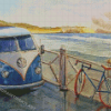 Blue Campervan Vw Diamond Paintings