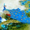 Blue Peacock Couple Diamond Paintings