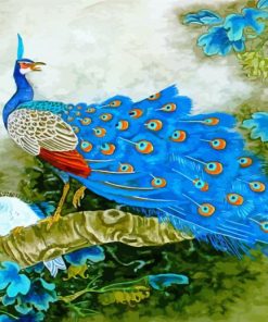 Blue Peacock Couple Diamond Paintings