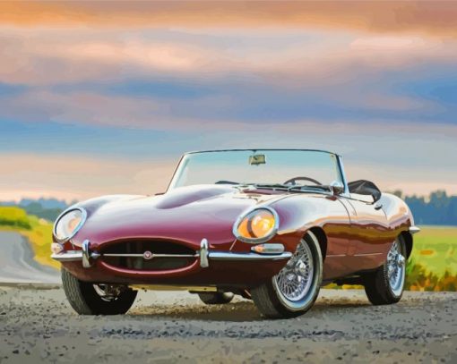 Brown Jaguar Xke Diamond Paintings