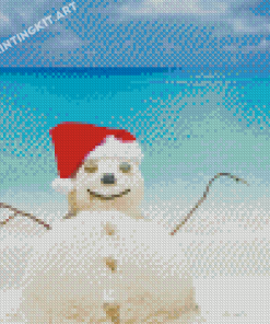 Christmas Sandman Beach Diamond Paintings