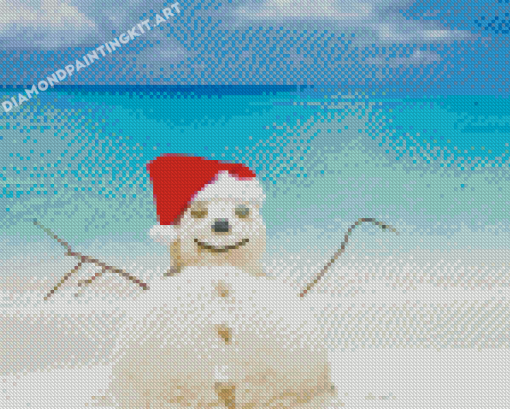 Christmas Sandman Beach Diamond Paintings