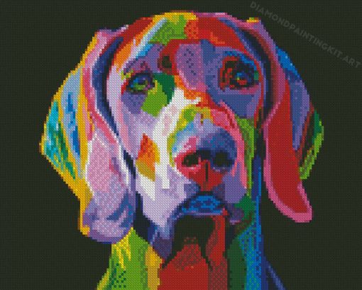 Colorful Weimaraner Dog Diamond Paintings