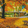 Garden Boston In Autumn Art Diamond Paintings