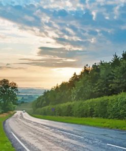 Garrowby England At Sunset Diamond Paintings