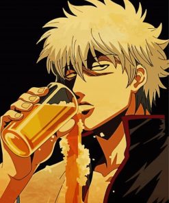 Gintoki Drinking Diamond Paintings