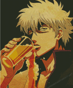 Gintoki Drinking Diamond Paintings