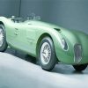 Green Classic Jaguar Car Diamond Paintings