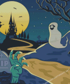 Halloween Night Landscape Diamond Paintings