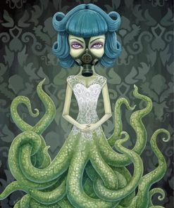 Masked Octopus Lady Diamond Paintings