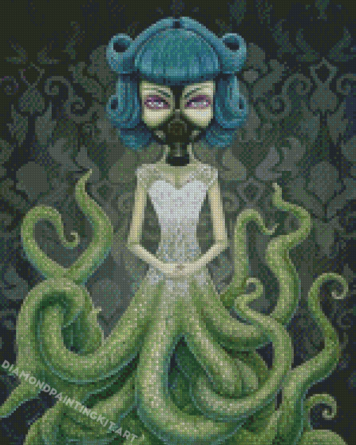 Masked Octopus Lady Diamond Paintings