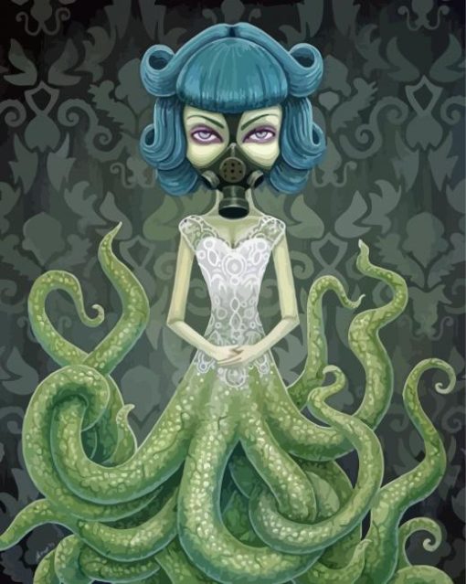 Masked Octopus Lady Diamond Paintings