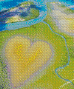 New Caledonia Heart Island Diamond Paintings