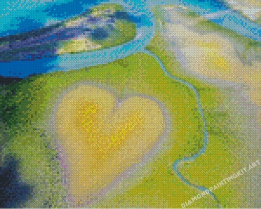 New Caledonia Heart Island Diamond Paintings