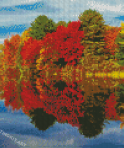 New England In The Fall Scenery Diamond Paintings