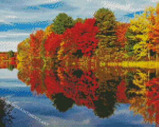 New England In The Fall Scenery Diamond Paintings