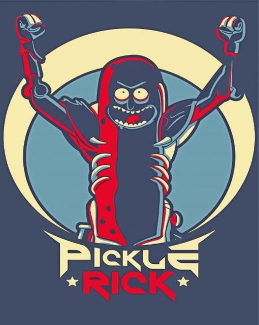 Pickle Rick Poster Diamond Paintings