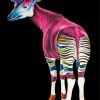 Pink Okapi Diamond Paintings