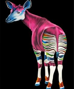 Pink Okapi Diamond Paintings