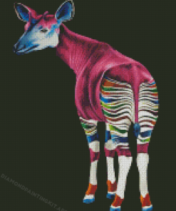 Pink Okapi Diamond Paintings