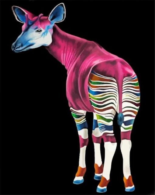 Pink Okapi Diamond Paintings