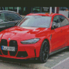 Red M3 Car Diamond Paintings