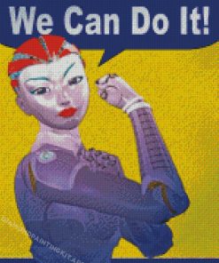 Robot Lady We Can Do It Diamond Paintings