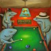 Sharks Playing Billard Diamond Paintings