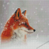 Side Profile Fox In Snow Diamond Paintings