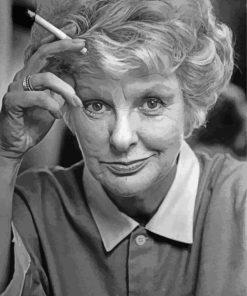 Smoking Black And White Elaine Stritch Diamond Paintings