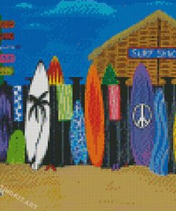 Tropical Surf Shack Diamond Paintings