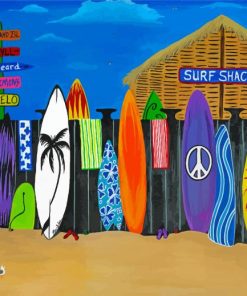 Tropical Surf Shack Diamond Paintings