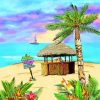 Tropical Tiki Hut Diamond Paintings