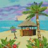 Tropical Tiki Hut Diamond Paintings